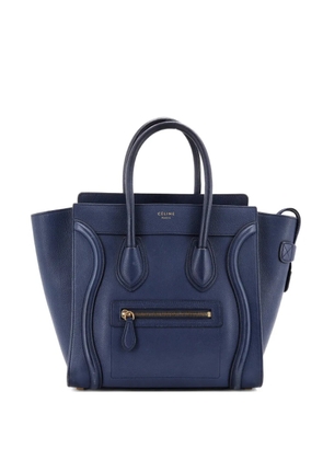 Celine Pre-Owned Luggage Bag Grainy Leather Micro tote bag - Blue