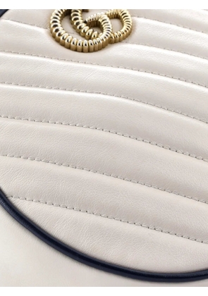 Gucci Pre-Owned GG Marmont Round Shoulder Bag Diagonal Quilted Leather Mini crossbody bag - Blue