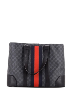 Gucci Pre-Owned Web Open GG Coated Canvas Large tote bag - Black