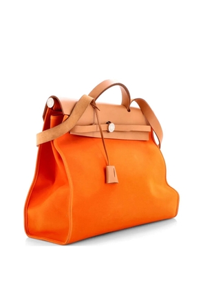 Hermès Pre-Owned Herbag Zip Leather and Toile 39 satchel - Orange