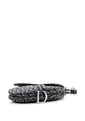Christian Dior Pre-Owned Vintage Saddle Bag Diorissimo Canvas Medium shoulder bag - Black