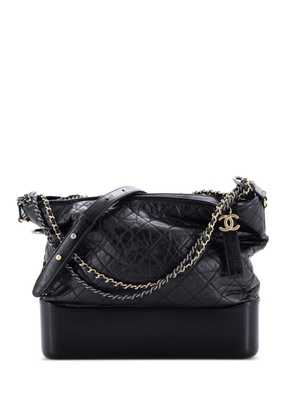 CHANEL Pre-Owned Gabrielle Quilted Aged Calfskin Large hobo bag - Black