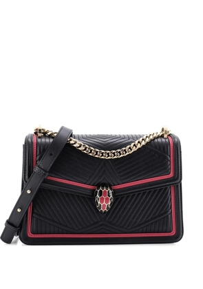 Bvlgari Pre-Owned Serpenti Forever Shoulder Bag Quilted Leather Small crossbody bag - Black