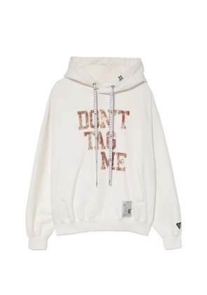 Maison MIHARA YASUHIRO slogan-print hoodie - White