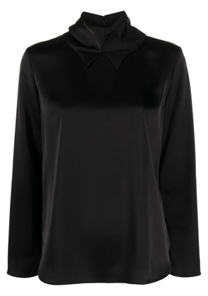 Emporio Armani pointed high-neck blouse - Black