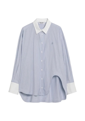 The Attico striped collar shirt - Blue