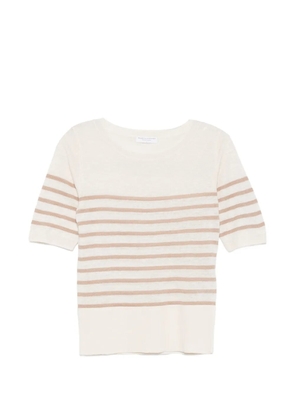 Majestic Filatures round-neck striped T-shirt - Neutrals