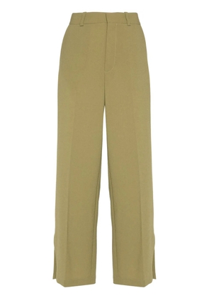 AERON Griffin crepe straight trousers - Green
