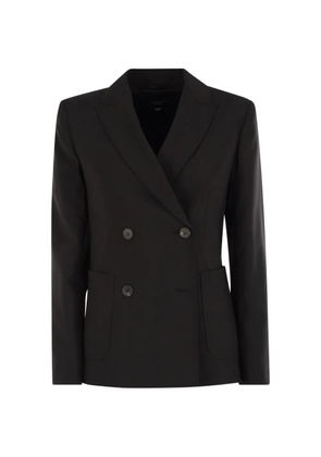 Weekend Max Mara double-breasted notched wool blazer - Black