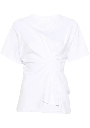 Victoria Beckham inverted-pleats cotton T-shirt - White