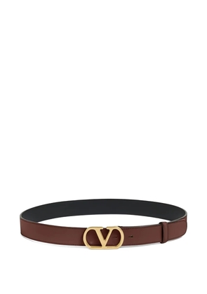 Valentino Garavani Vlogo Signature leather belt - Brown