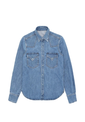 Fortela Wntex flap pocket western shirt - Blue