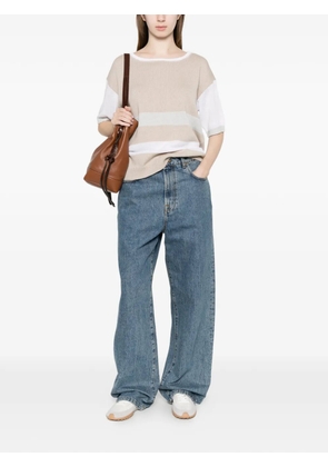 anne claire striped knitwear - Neutrals