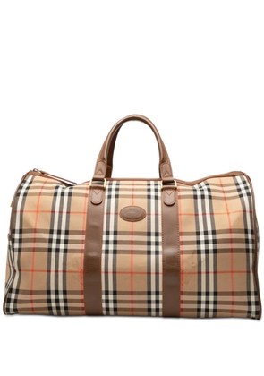 Burberry Pre-Owned 20th Century Haymarket Check Canvas travel bag - Brown