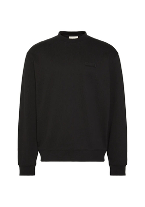 Calvin Klein logo-patch crew-neck sweater - Black