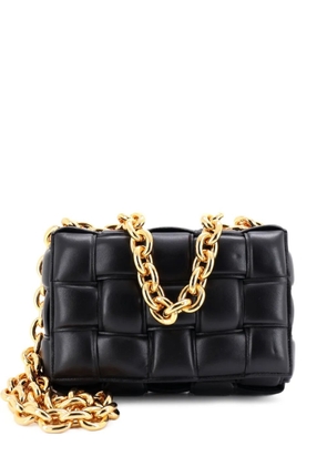 Bottega Veneta Pre-Owned Cassette Chain Padded Maxi Intrecciato Leather crossbody bag - Black