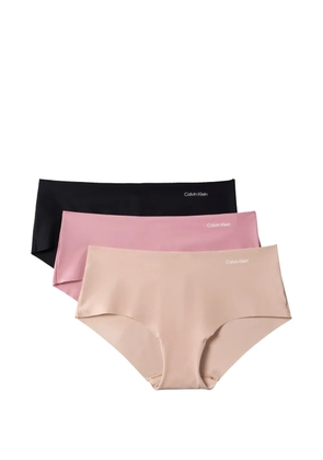 Calvin Klein Invisibles logo-detail briefs (set of three) - Pink