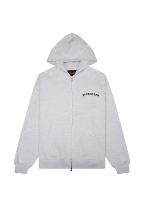 Pleasures zip embroidered hoodie - Grey