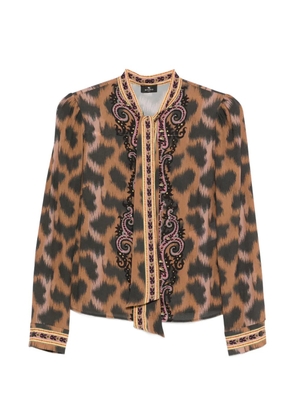 ETRO animal-pattern blouse - Neutrals