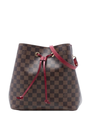 Louis Vuitton Pre-Owned 2019 Damier Ebene Neonoe MM bucket bag - Red