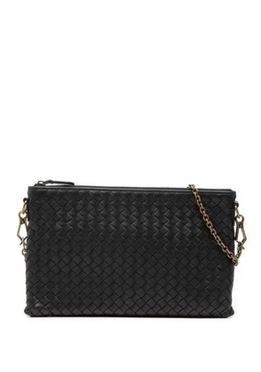 Bottega Veneta Pre-Owned 2012-2025 Nappa Intrecciato Chain crossbody bag - Black