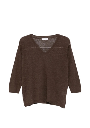 Majestic Filatures V-neck T-shirt - Brown