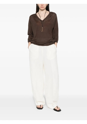 Majestic Filatures V-neck T-shirt - Brown