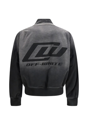 Off-White logo-detail bomber jacket - Black