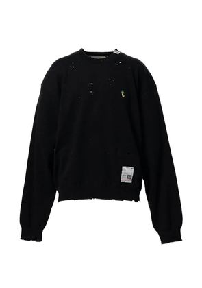 Maison MIHARA YASUHIRO distressed-effect knitted sweatshirt - Black