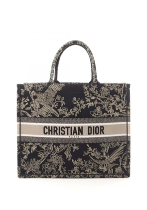 Christian Dior Pre-Owned 2022 Large Canvas Embroidered Book tote bag - Black