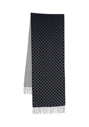 Gucci gg-monogram fringed-detail scarf - Blue