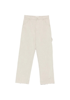 VICOLO Lena buttoned frayed jeans - Neutrals