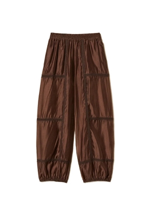 TWINSET elastic-waistband trousers - Brown