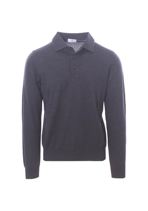 Magazzino Ricambi long-sleeved knitted polo shirt - Grey