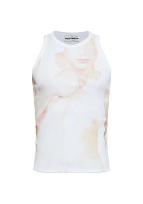 CARNE BOLLENTE crew-neck vest - White