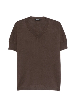anne claire V-neck knitwear - Brown