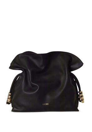 LOEWE medium Coil Flamenco leather clutch bag - Black