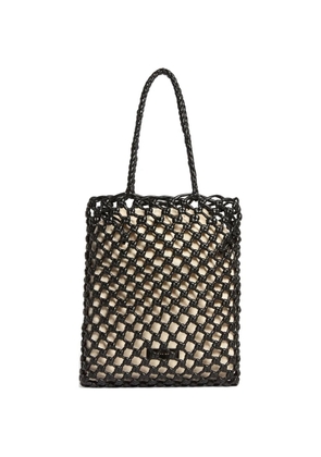 Liviana Conti Saphira braided-handles net bag - Black