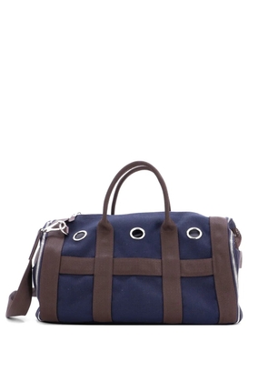 Hermès Pre-Owned Carrying Dog Bag Canvas travel bag - Blue