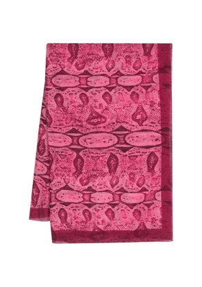Gucci Pre-Owned snake-print chiffon scarf - Pink