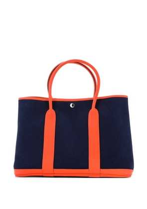 Hermès Pre-Owned Garden Party Toile and Leather 36 tote bag - Blue