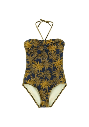 ERES tie-neck printed swimsuit - Blue