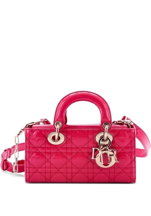 Christian Dior Pre-Owned Lady D-Joy Bag Cannage Quilt Patent Small shoulder bag - Pink