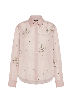 Seventy floral-embroidered shirt - Pink