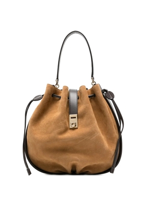 Ferragamo drawstring closure shoulder bag - Neutrals