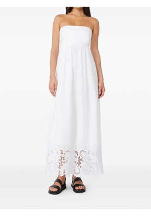 Max Mara Cena strapless lace dress - White