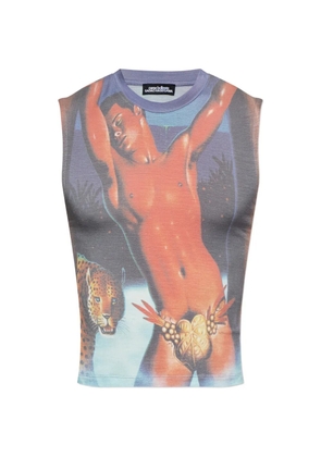 CARNE BOLLENTE printed sleeveless T-shirt - Blue