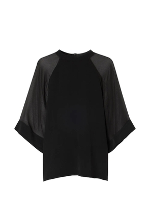 Filippa K sheer-panel top - Black
