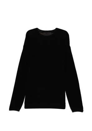 Y's textured logo print knitwear - Black