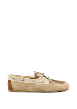 Miu Miu faded suede bow flat shoes - Neutrals